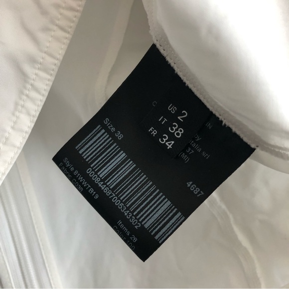 CALVIN KLEIN 205W39NYC Runway Balloon Sleeve White Poplin Blouse - Picture 5 of 5